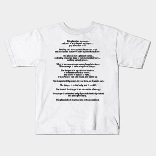 long term nuclear waste warnings (light) Kids T-Shirt